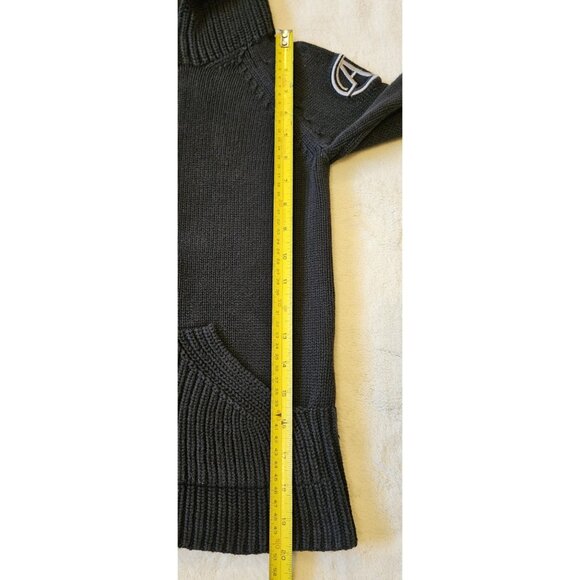 Armani Exchange Sweater Hoodie Women Size XS Black Tight Knit - Picture 12 of 13